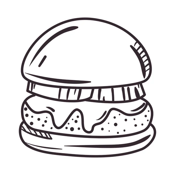 Плоский Дизайн Бургерів Над Білим — стоковий вектор