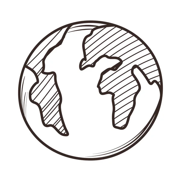 Дизайн Земної Кулі Над Білим — стоковий вектор