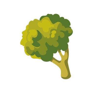 Beyaz üzerine yeşil brokoli tasarımı