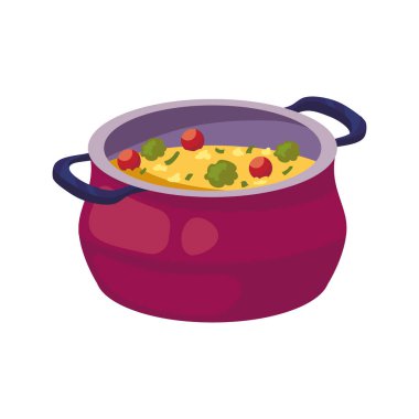 Çorba kabı tasarımı beyaz üzerine