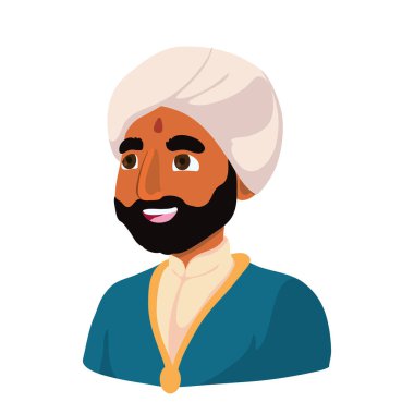 Beyaz yerine Hindu adam tasarımı