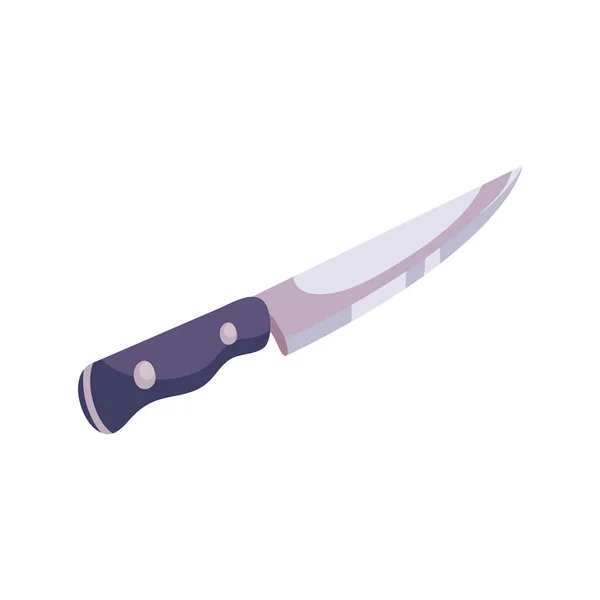 Дизайн Кухонного Ножа Над Білим — стоковий вектор