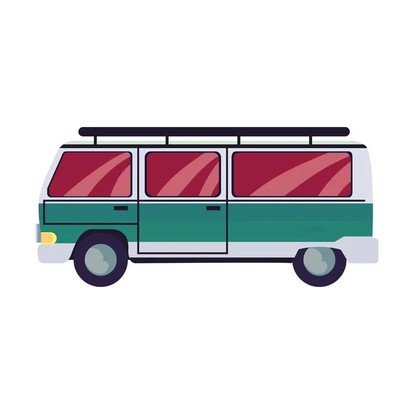 Green Van Design White — стоковый вектор