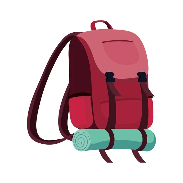 Camping Backpack Design White — Stock Vector