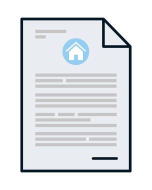 Emlak sözleşmesi belge simgesi