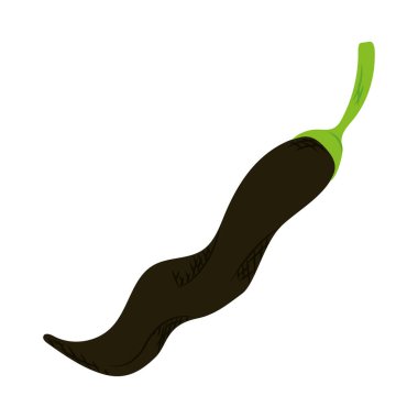 Siyah kırmızı biberli sebze ikonu