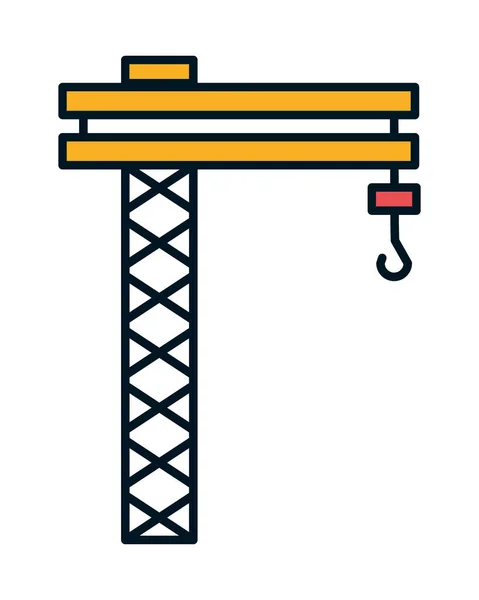 Γερανός Στο Εικονίδιο Υπηρεσίας Πύργου — Διανυσματικό Αρχείο