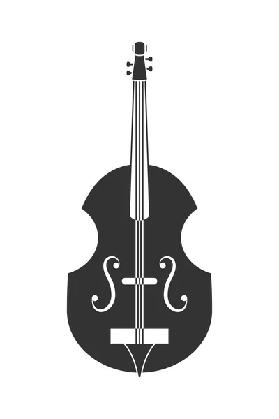 Βιολοντσέλο Μουσικό Όργανο Εικόνα Σιλουέτα — Διανυσματικό Αρχείο
