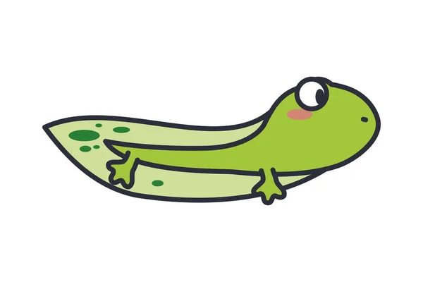 Tadpole Frog Amphibian Comic Character — Image vectorielle