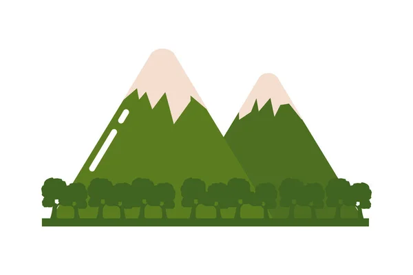 Mountains Snow Nature Icon — Stock Vector