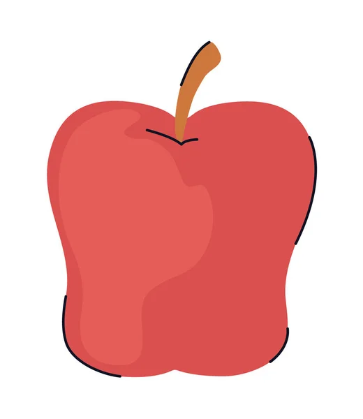 Taze Elma Meyvesi Sağlıklı Simgesi — Stok Vektör