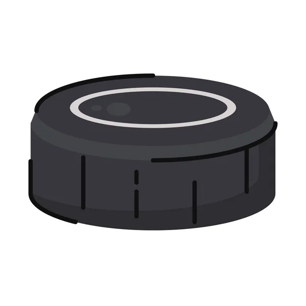 Hokejový Sport Puk Zařízení Ikona — Stockový vektor