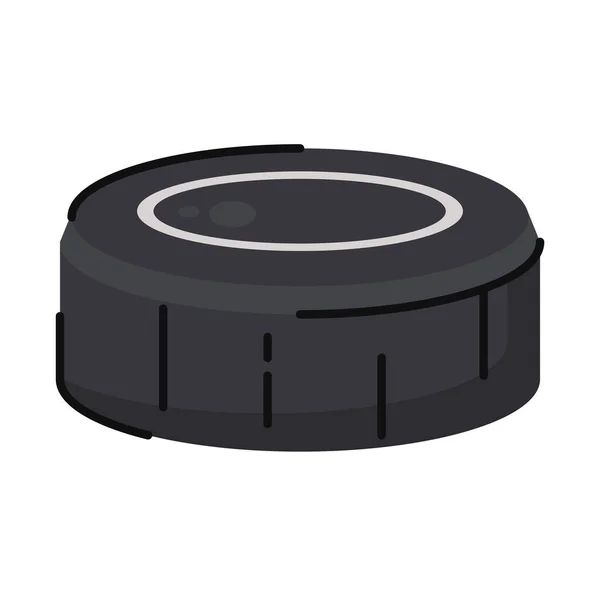 Hockey Sport Puck Equipment Icon — ストックベクタ