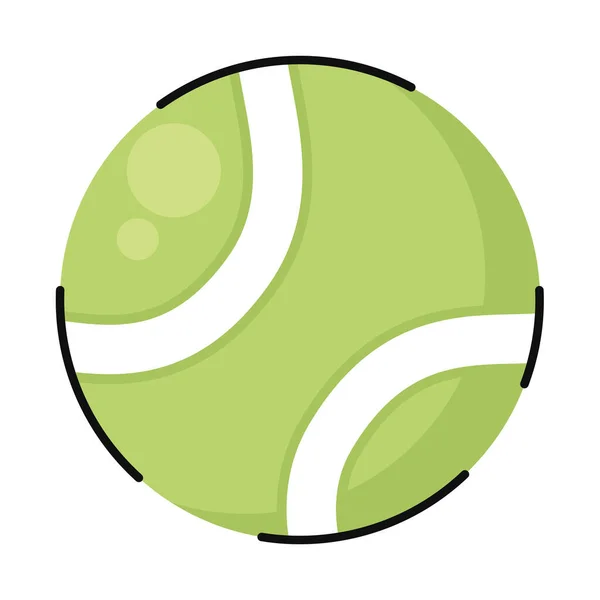 Tennis Sport Groene Bal Apparatuur — Stockvector