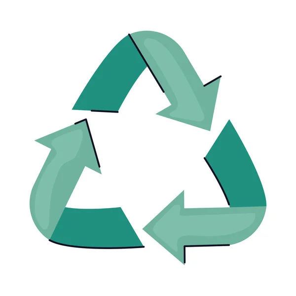 Recycler Les Flèches Symbole Écologie Icône — Image vectorielle