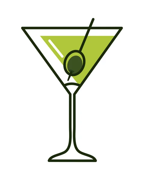 Cocktail Med Olivfröikon — Stock vektor