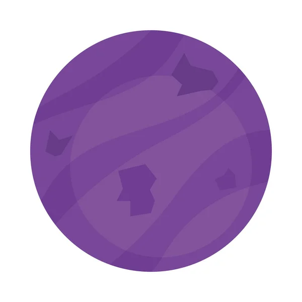 Purple Planet Space Outer Icon — Stok Vektör