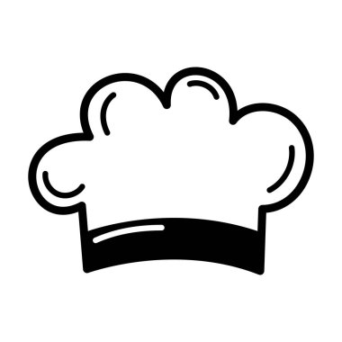 Şef şapka aksesuar izole edilmiş simge