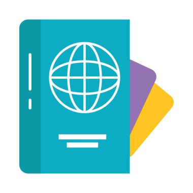 pasaport yolculuğu simgesi izole edildi