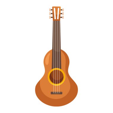 gitar enstrümanı müzik izole simgesi