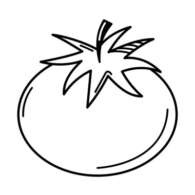 Taze domates sebze karalama ikonu