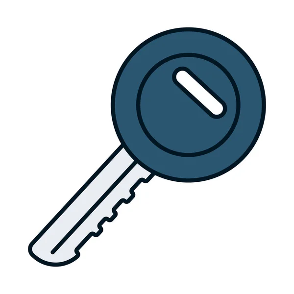 Key Door Security Isolated Icon — Stock Vector