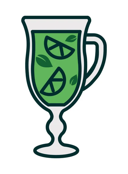 Eistee Grün Tasse Symbol — Stockvektor