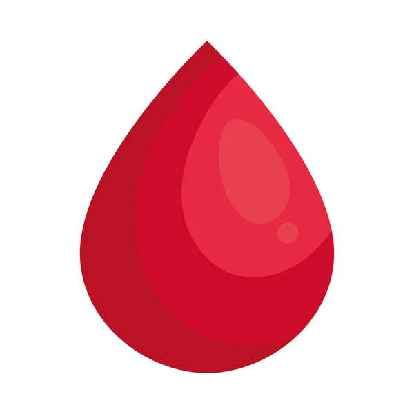 Bluttropfen Rot Isoliert Symbol — Stockvektor