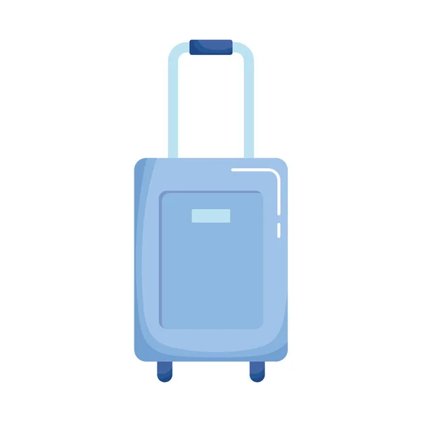 Blauer Koffer Mit Rädersymbol — Stockvektor