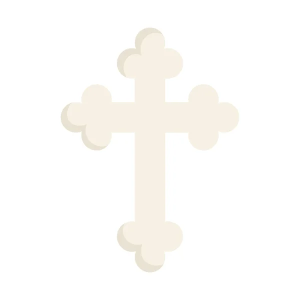 Católico Blanco Cruz Sagrado Accesorio — Archivo Imágenes Vectoriales