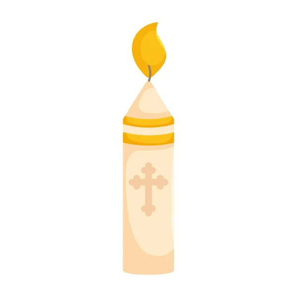 Candle Wax Cross Icon — Vetor de Stock