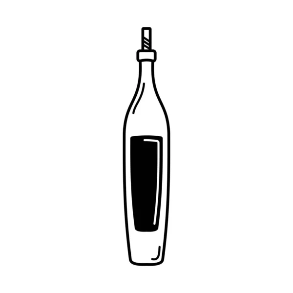 Ikon Corat Coret Botol Anggur Segar - Stok Vektor