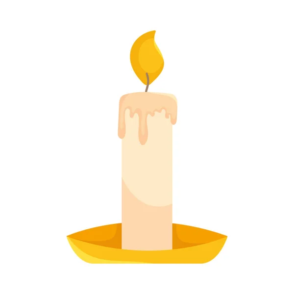 キャンドルアイコン付きの黄金のシャンデリア — ストックベクタ