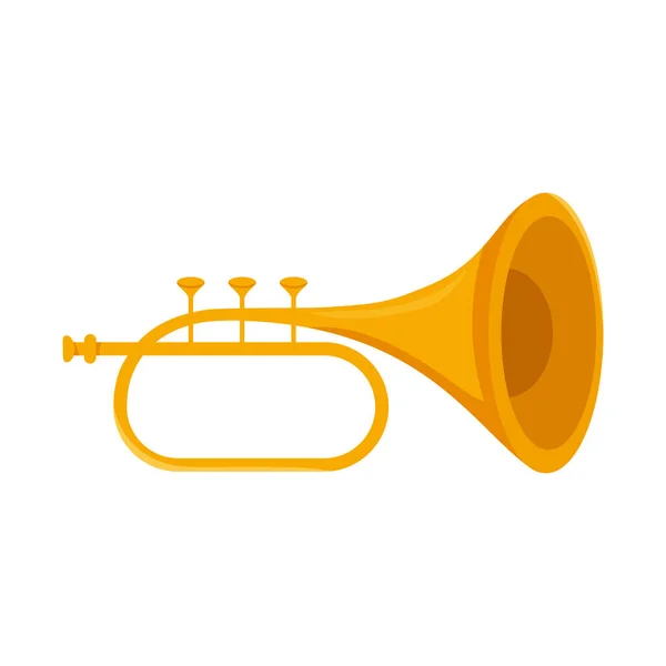 Trompet Instrument Muzikaal Geïsoleerd Icoon — Stockvector