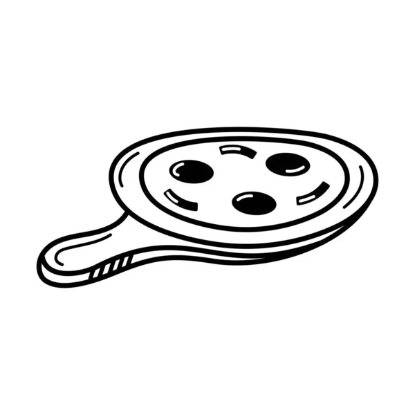 Pizza Italienne Dans Icône Bord — Image vectorielle