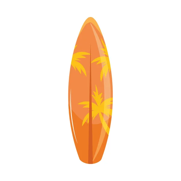 Ícone Equipamento Desportivo Prancha Surf Laranja — Vetor de Stock
