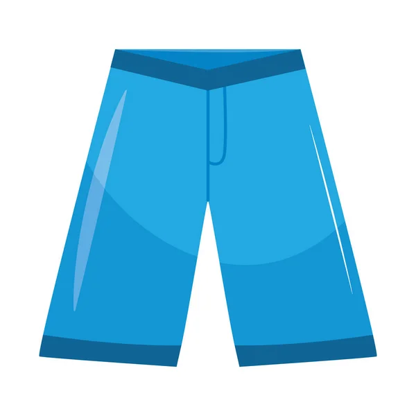 Maillot Bain Short Bleu Icône Accessoire — Image vectorielle