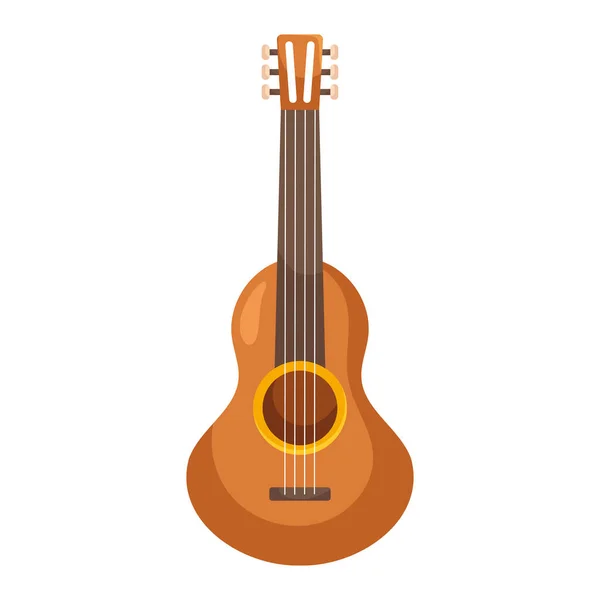 Instrumento Guitarra Icono Aislado Musical — Vector de stock
