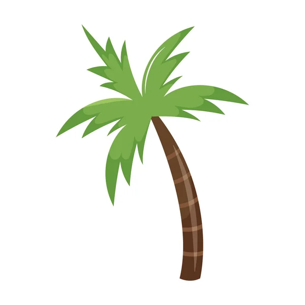 Ağaç Palmiyesi Siluet Biçimi Simgesi — Stok Vektör