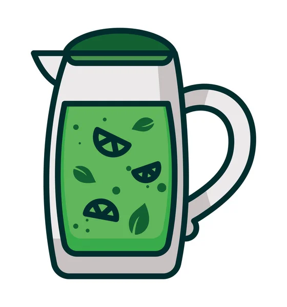 Chá Verde Ícone Jar — Vetor de Stock