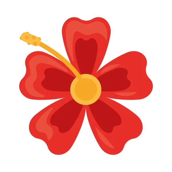 Egzotikus Vörös Virág Kert Ikon — Stock Vector