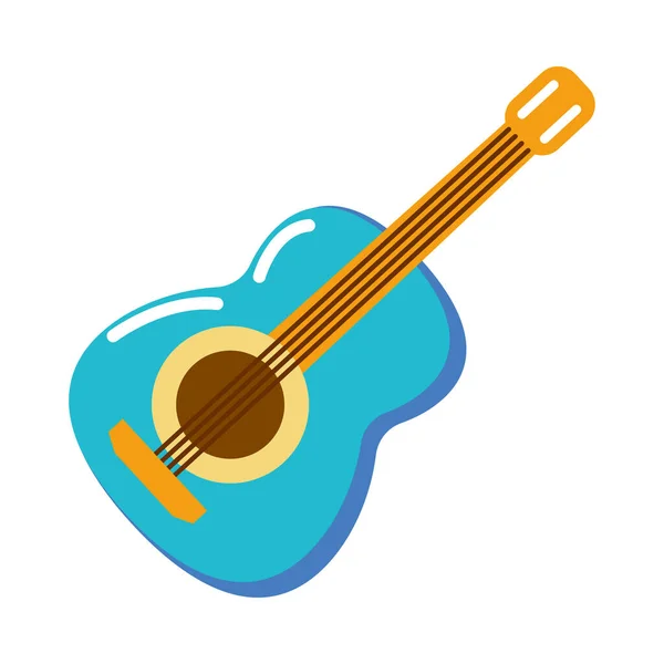 蓝色吉他复古风格 — 图库矢量图片