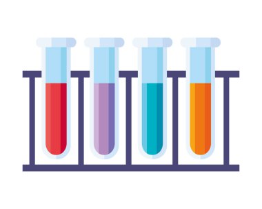 Laboratuvar tüpleri deney kabı simgesinde test edilsin