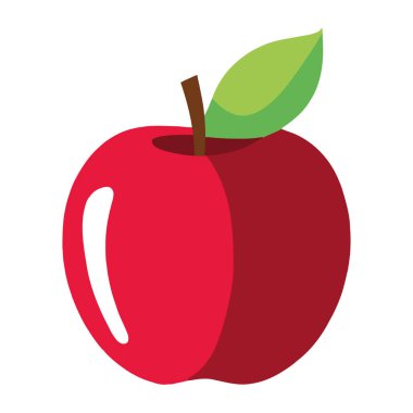Taze elma meyvesi kırmızı simgesi