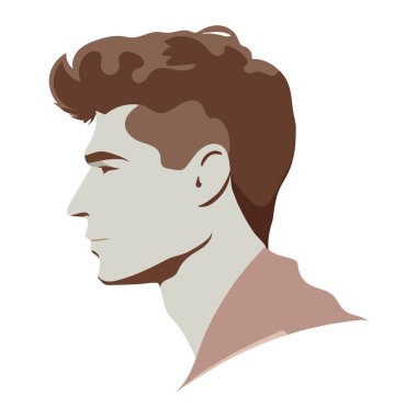 Genç adam profili vintage tarzı