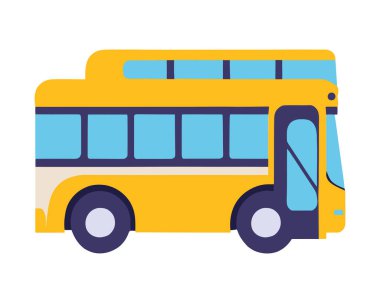 Sarı okul otobüsü taşıma aracı simgesi