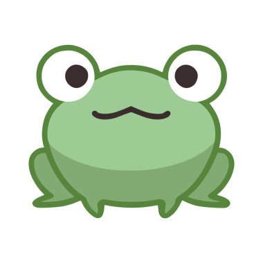 Şirin yeşil kurbağa amfibi karakteri