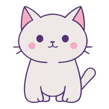 Şirin kedi maskotu karakter simgesi