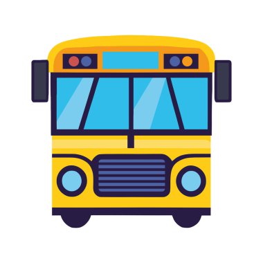 Sarı okul otobüsü ön ulaşım simgesi