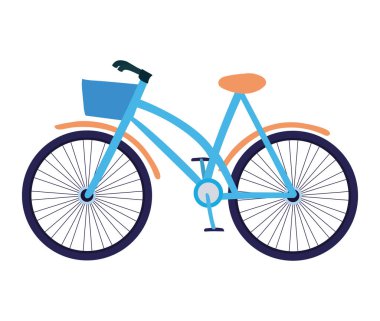 bicycle with basket vehicle icon